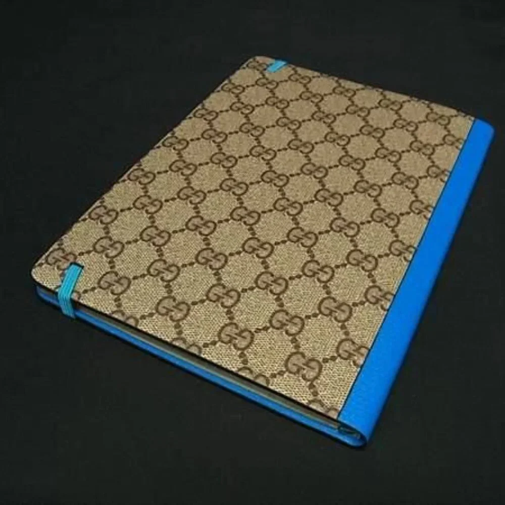 Gucci Disney Collaboration Donald Duck GG Pattern Leather Notebook